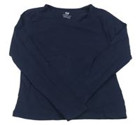 Tmavomodré triko H&M