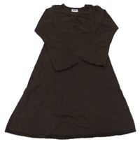 Hnědé bavlněné šaty