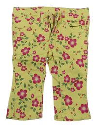 Žluté květinové capri rifle Dopodopo