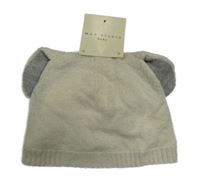 Nové - Smetanová čepice s oušky 