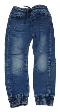 Modré teplákové cuff rifle 