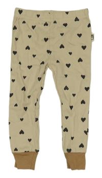 Béžové spodní kalhoty se srdíčky