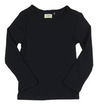 Černé žebrované triko F&F