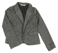 Černo-bílé melírované úpletové crop sako H&M