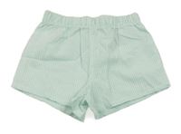 Světlemodro-bílé pruhované plátěné kraťasy H&M