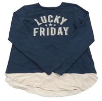 Tmavomodrá mikina s nápisem C&A vel.176