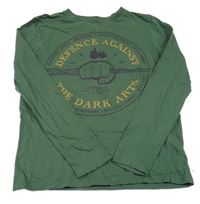 Tmavozelené triko s potiskem 