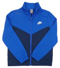Tmavomodro-světlemodrá sportovní propínací mikina Nike