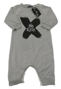 Nové - Šedý overal s nápisem baby ball