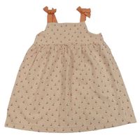 Světlerůžové 3D vzorované šaty s třešněmi Zara
