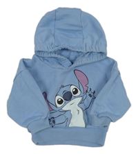 Modrá oversize mikina se Stitchem a kapucí Disney