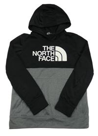 Černo-šedá thermo mikina s kapucí zn. The North Face
