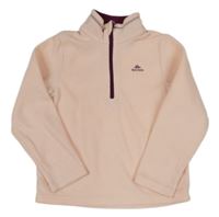 Světlerůžová fleecová funkční mikina Quechua