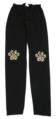 Černé sportovní legíny s tlapkami Shein