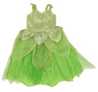 Kostým - Světlezelené sametovo/tylové třpytivé šaty - Zvonilka Disney