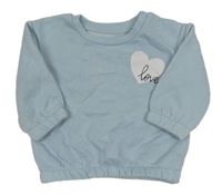 Světlemodrá mikina se srdíčkem Primark