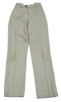 Šedé melírované společenské kalhoty Next