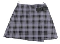 Levandulovo-černá kostkovaná sukně C&A