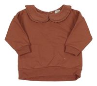 Starorůžová mikina s límečkem 