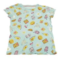 Světlemodré pyžamové tričko s obrázky F&F