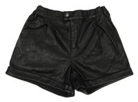 Černé koženkové kraťasy Name it