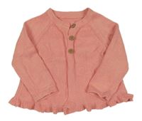 Růžový propínací svetr Nutmeg