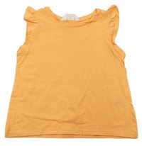 Oranžové tričko s volánky H&M