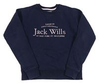 Tmavomodrá mikina s logem Jack Wills