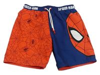 Tmavomodro-červené plážové kraťasy se Spider-manem Marvel