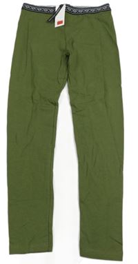 Nové - khaki legíny s nápisy River Island