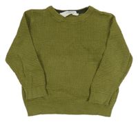 Khaki vzorovaný svetr H&M
