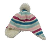 Barevná pruhovaná pletená zateplená beranice John Lewis 
