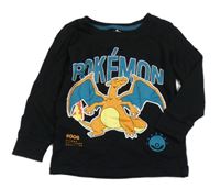 Černé triko s Charizardem Reserved 