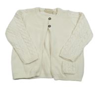 Bílý vzorovaný propínací svetr Lupilu 