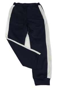 Tmavomodro-bílé sportovní kalhoty Shein