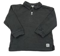 Tmavošedá mikina s límečkem H&M