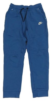 Modré tech fleece tepláky s logem Nike 