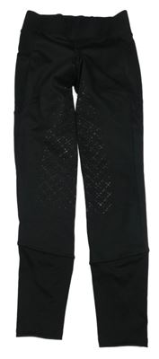 Černé sportovní vzorované jezdecké tregíny Felix Buhler