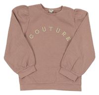 Růžová vzorovaná mikina s nápisem River Island 