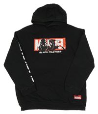 Černá mikina s Černým Panterem a kapucí Marvel