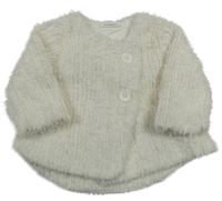 Smetanový chlupatý podšitý kabátek Next