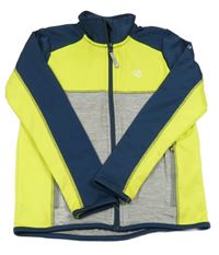 Limetkovo-šedo-tmavomodrá propínací thermo mikina Dare 2B