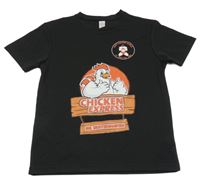 Černé sportovní tričko s potiskem 