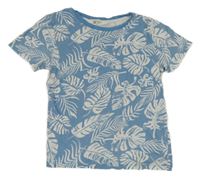 Modré tričko s listy H&M