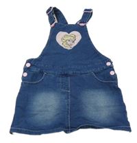 Tmavomodré teplákovo/riflové laclové šaty s Elsou C&A