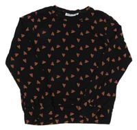 Černé triko se srdíčky Me&I