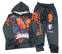 2set - Antracitová mikina se Spider-manem a kapucí + kalhoty 