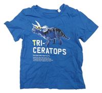 Modré tričko s dinosaurem C&A