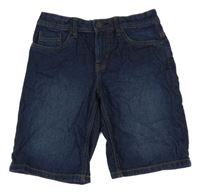 Tmavomodré riflové straight kraťasy Denim 