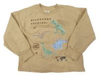 Béžová mikina s dinosaury Sinsay